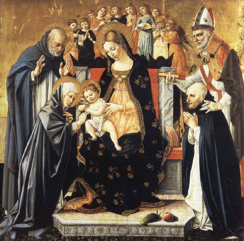 Lorenzo di Alessandro da Sanseverino The Mystic Marriage of Saint Catherine of Siena oil painting image